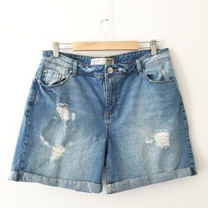 Denim Co Shorts Distressed Boyfriend Broken In 10